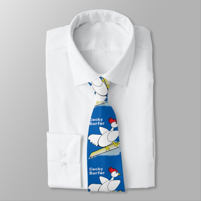 Cocky Surfer Tie (Tied)