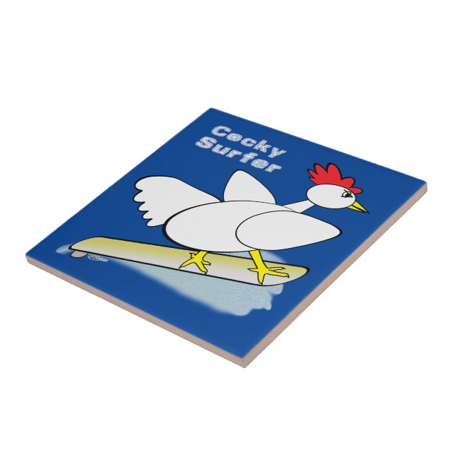 Cocky Surfer Tile (Side)