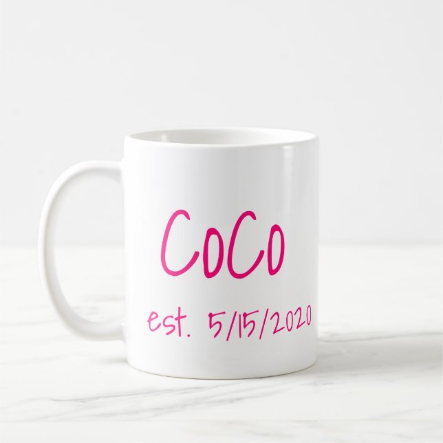 CoCo a établi Date Coffee Mug (Gauche)