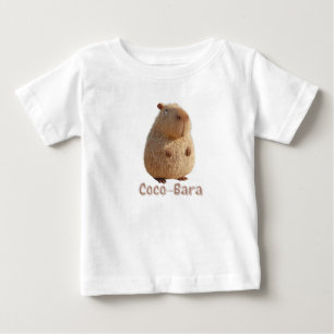 Coco-Bara Vibes. Capybara Core: Coconut Couture Baby T-Shirt