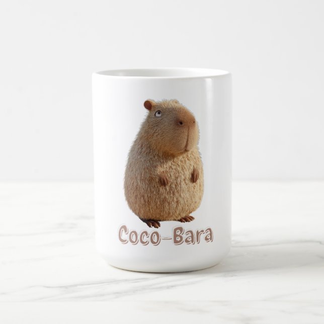 Coco-Bara Vibes. Capybara Core: Coconut Couture  Coffee Mug (Center)