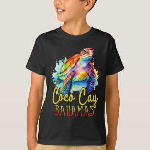Coco Cay Bahamas Colourful Sea Turtle Family Vacat T-Shirt