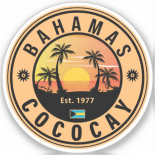 Coco Cay Bahamas Retro Sunset Souvenirs 60s