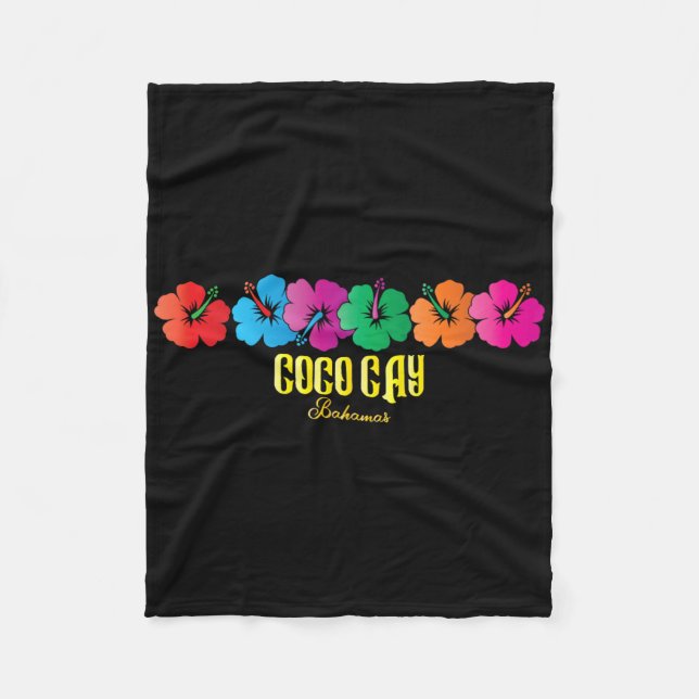 Coco Cay Bahamas Souvenirs Family Vacation Cruise  Fleece Blanket (Front)