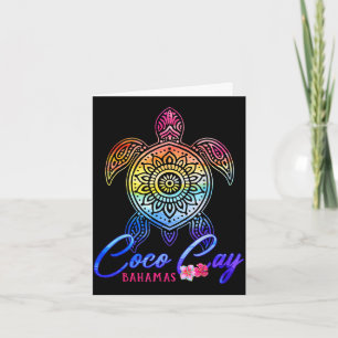 Coco cay tie dye sea turtle  card