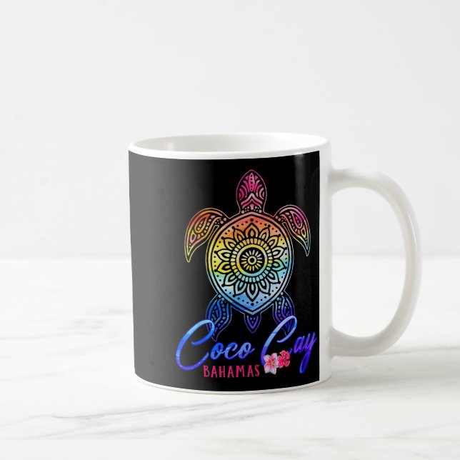 Coco cay tie dye sea turtle  coffee mug (Right)