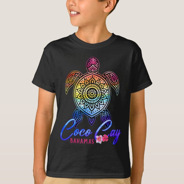 Coco cay tie dye sea turtle  T-Shirt (Front)