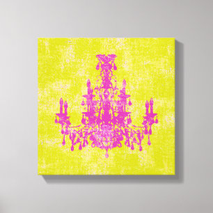 Coco Chandelier ~ CHANGE COLOR 12x12 .75" Thick Canvas Print