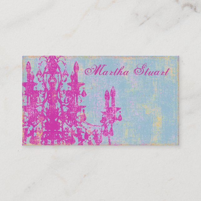 Coco Chandelier ~ CHANGE COLOR Business Cards (Front)