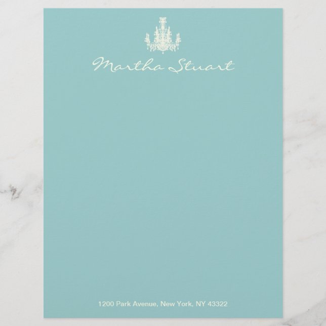 Coco Chandelier CHANGE COLOR ~ Letterhead (Front)