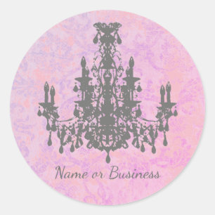 Coco Chandelier - CHANGE COLOR / SHAPE / SIZE Classic Round Sticker
