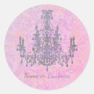 Coco Chandelier - CHANGE COLOR / SHAPE / SIZE Classic Round Sticker