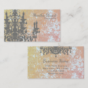 Coco Chandelier COLOR / PAPER / SHAPE OPTIONS - Business Card