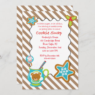 Coco chaud et biscuits Invitation à échanger/échan