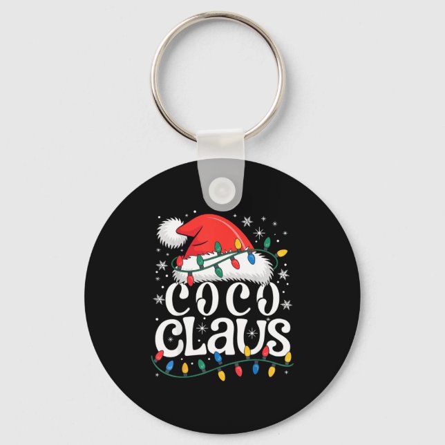 Coco Claus Funny Xmas Christmas Grandma Holiday St Keychain (Front)