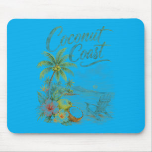 Coco Coast Tropical Beach Chair Watercolor Mouse Pad