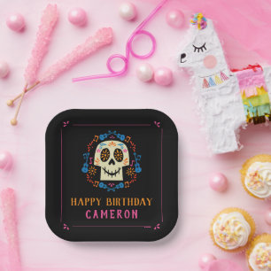 Coco Colorful Birthday Fiesta Birthday Paper Plate