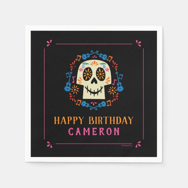 Coco Colourful Birthday Fiesta Birthday Napkin (Front)