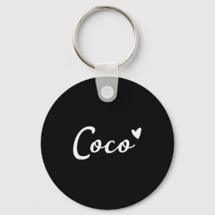 Coco Cute Heart Funny Grandma Mother's Day Keychain