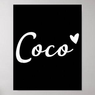 Coco Cute Heart Funny Grandma Mother's Day Poster