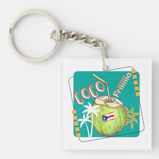 Coco frio Puerto Rico  Keychain (Front)
