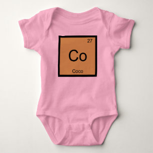 Coco Name Chemistry Element Periodic Table Baby Bodysuit
