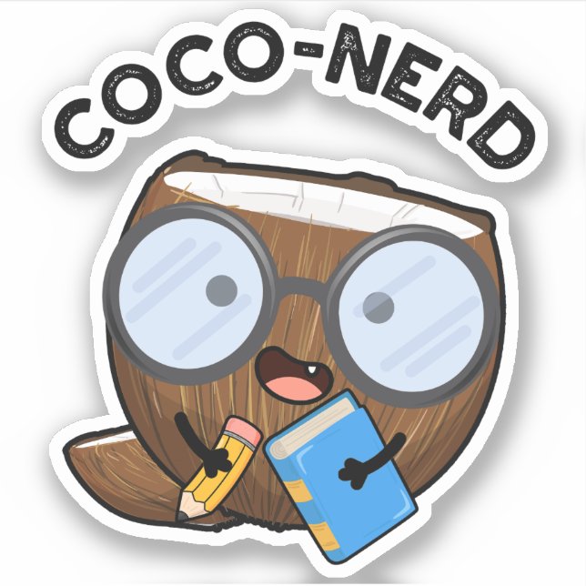 Coco-nerd Funny Fruit Coconut Pun  (Front)