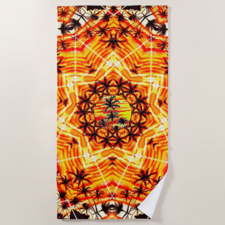 Coco Palm Star  Beach Towel