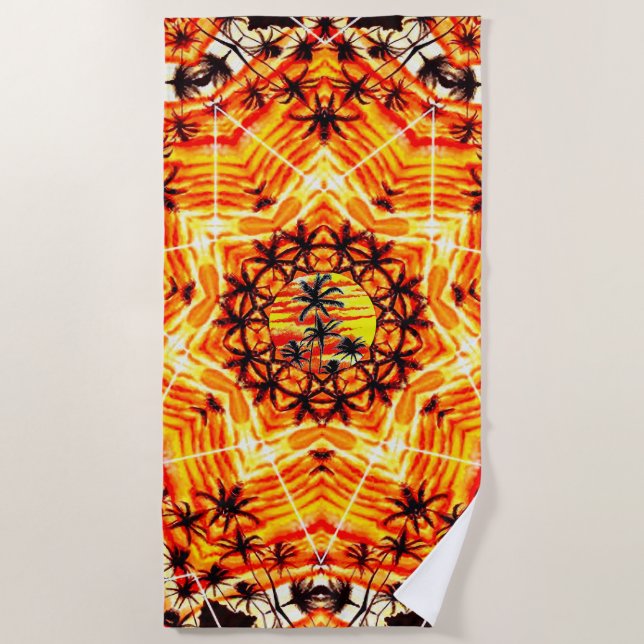 Coco Palm Star  Beach Towel (Front)