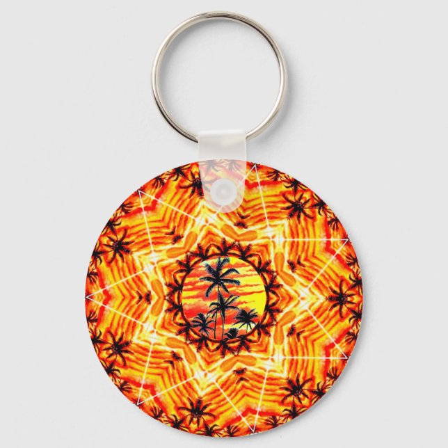Coco Palm Star  Keychain (Front)