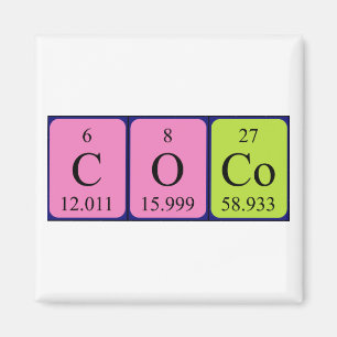 Coco periodic table name magnet