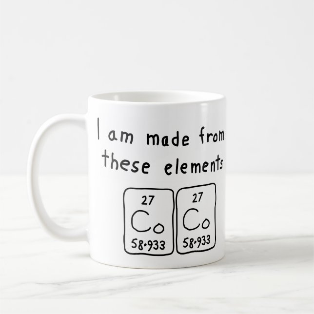 Coco periodic table name mug (Left)