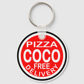 Coco Pizza Delivery Keychain