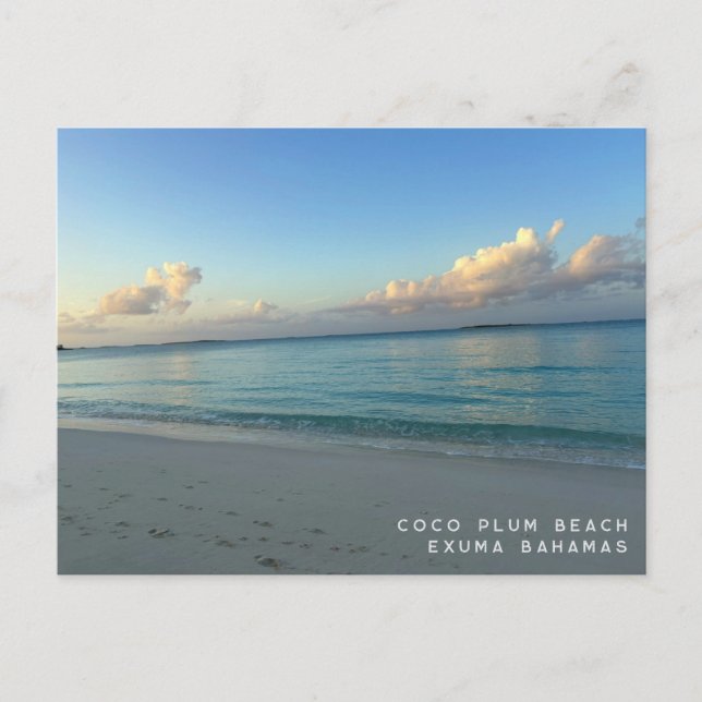 Coco Plum Beach Exuma Bahamas Postcard (Front)