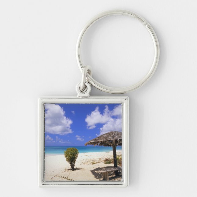 Coco Point Beach, Barbuda, Antigua Keychain (Front)