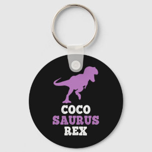 Coco-saurus Rex Dino Dinosaur Cocosaurus Funny Keychain