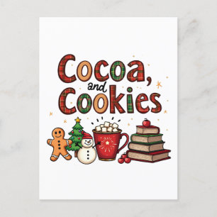 Cocoa and Cookies Christmas Lovers Postcard