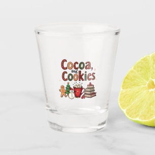 Cocoa and Cookies Christmas Lovers Shot Glass