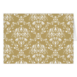 Cocoa and Cream Damask