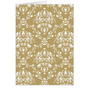 Cocoa and Cream Damask