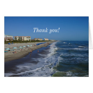 Cocoa Beach Coastline Thank You Card