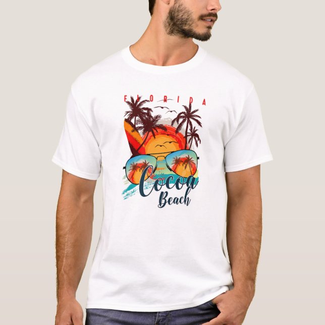 Cocoa Beach Fl. Summer Vacation Trip - Florida Bea T-Shirt (Front)