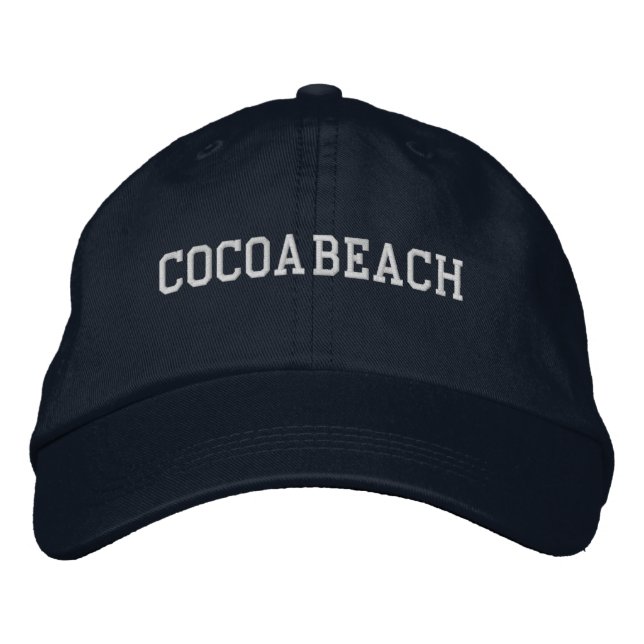 Cocoa Beach Florida Embroidered Baseball Hat (Front)