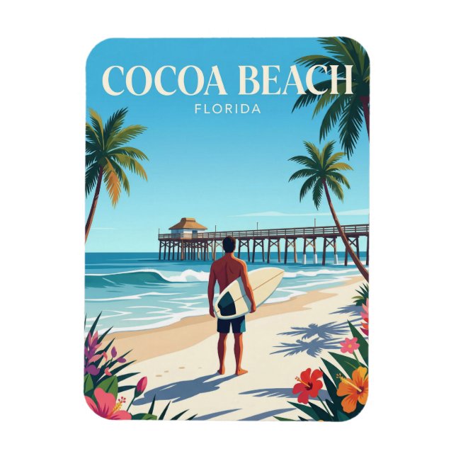 Cocoa Beach Florida Magnet (Vertical)