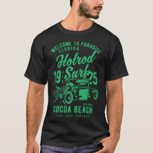 Cocoa Beach Florida Retro Hotrod Surf  3 T-Shirt