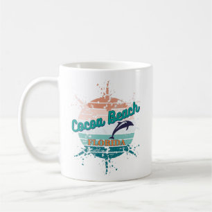 Cocoa Beach Florida Retro Vintage Sunset Coffee Mug