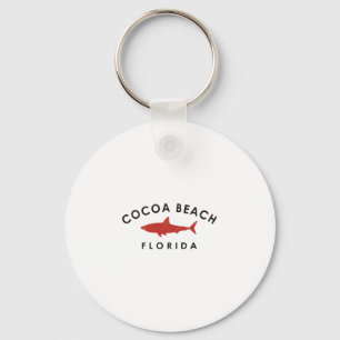 Cocoa Beach Florida Shark Vacation Souvenir Vintag Keychain