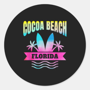 Cocoa Beach Florida Vacation Souvenir Classic Round Sticker