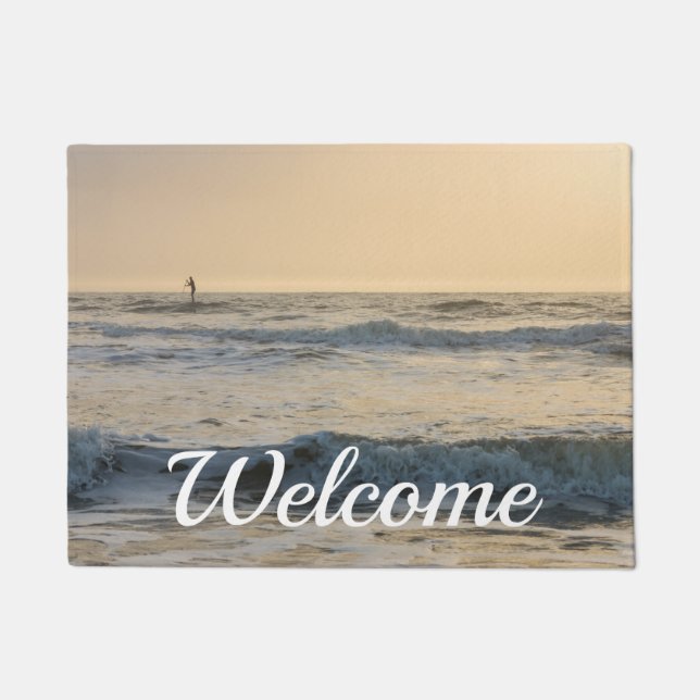 Cocoa Beach Paddleboarding Welcome Doormat (Front)