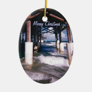 Cocoa Beach Pier Ceramic Ornament